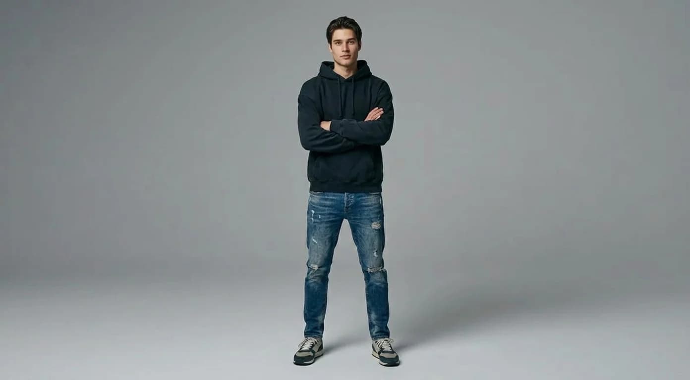 AI pose changer result with professional pose applied