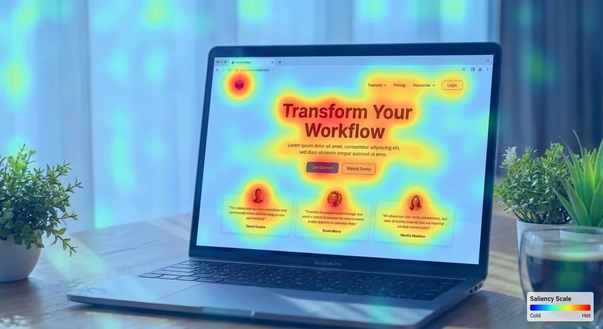 Web Page Screenshot - attention heatmap