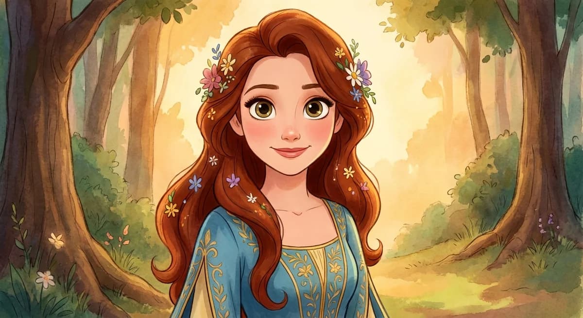 Disney-style cartoon character before transformation