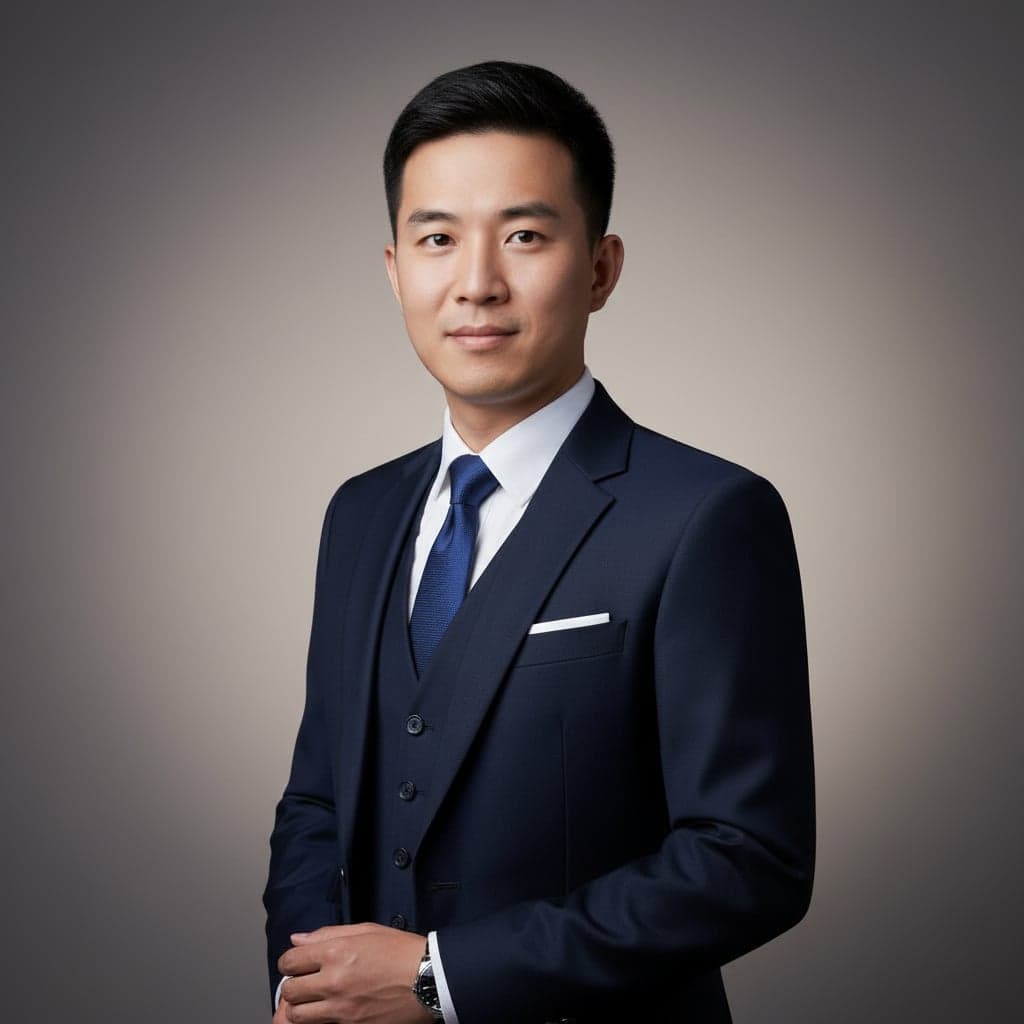 Editorial studio portrait - magazine-quality AI transformation