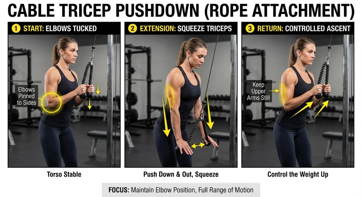 Cable pushdown with proper elbow positioning