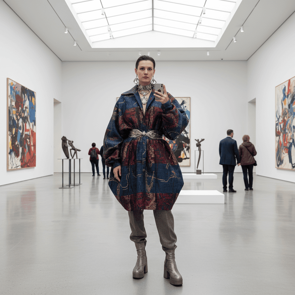 Standard street portrait before frozen motion transformation