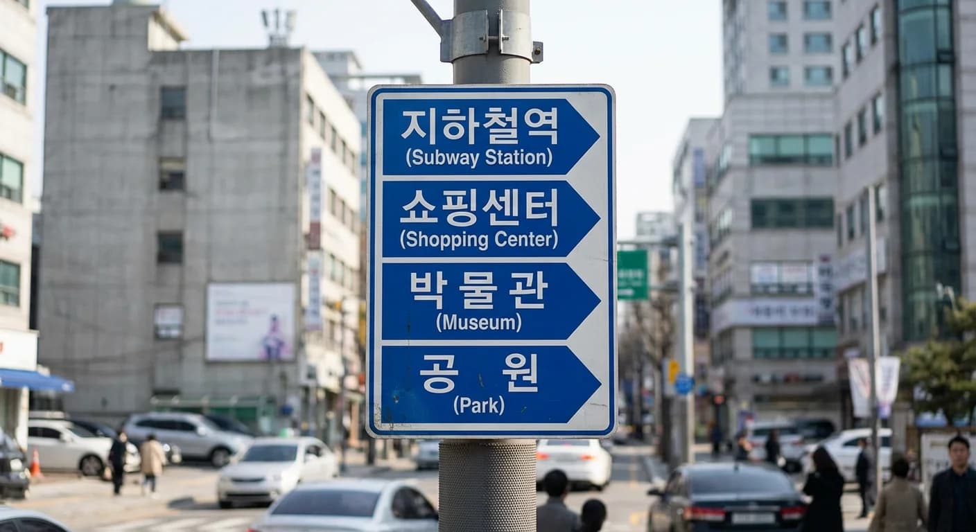 Korean Street Sign - Original (Korean)