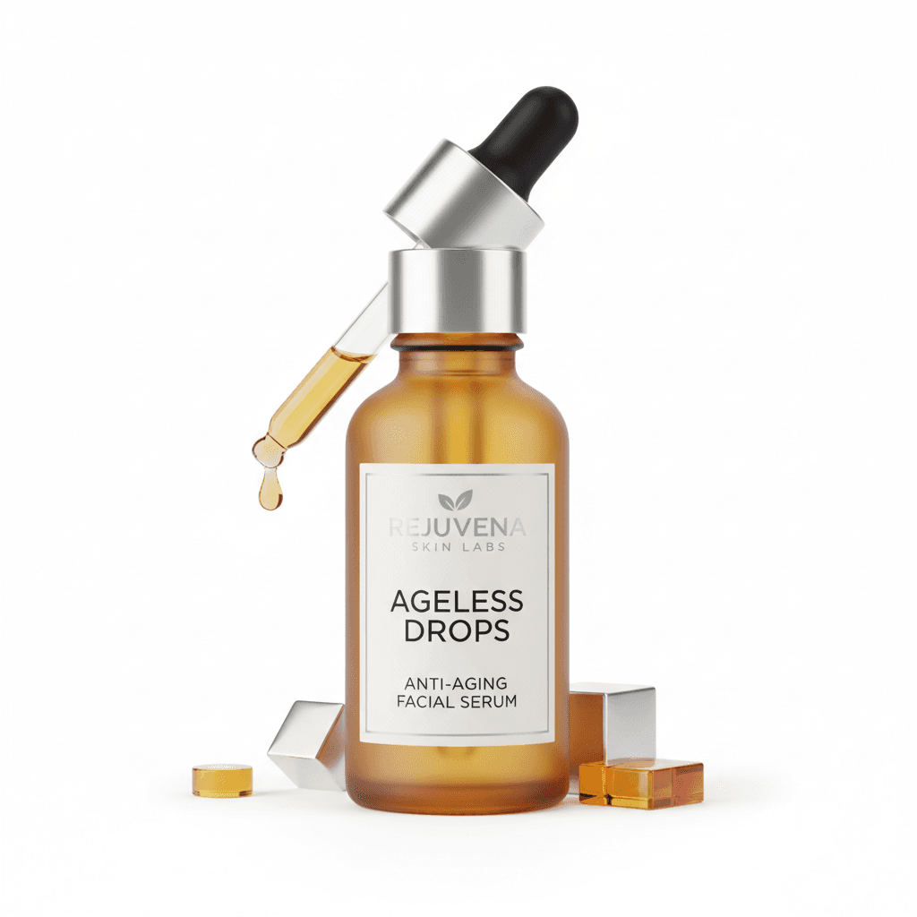 Serum product photo transformed into hero shot with dewy effects and radiant lighting