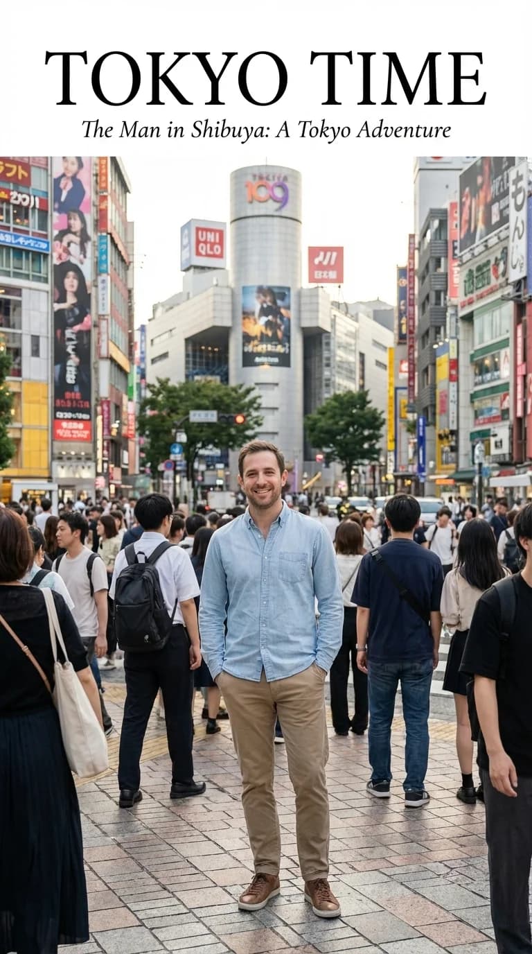 AI-generated travel poster: Tokyo Nights - Shibuya, Tokyo