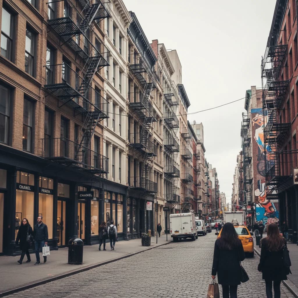 Street photo of New York SoHo district architecture