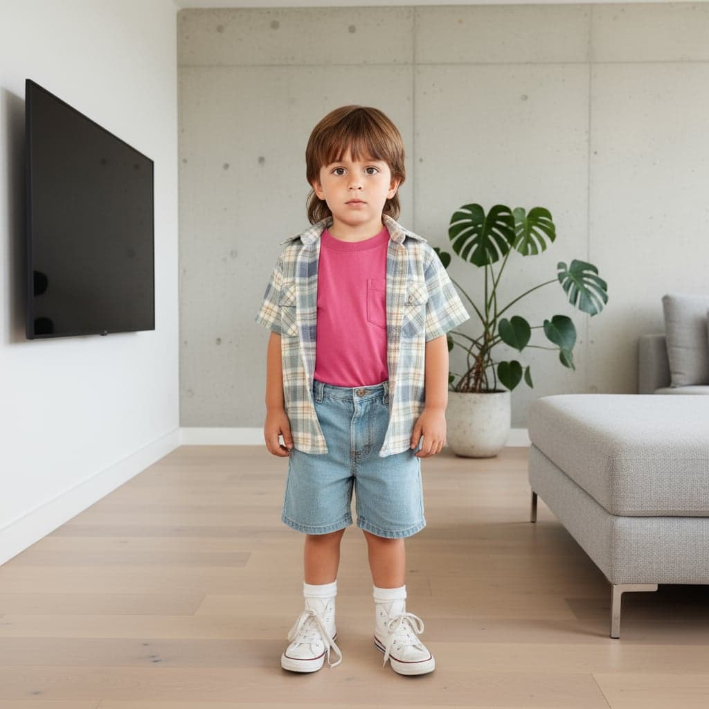 1980s Childhood photo - After restoration