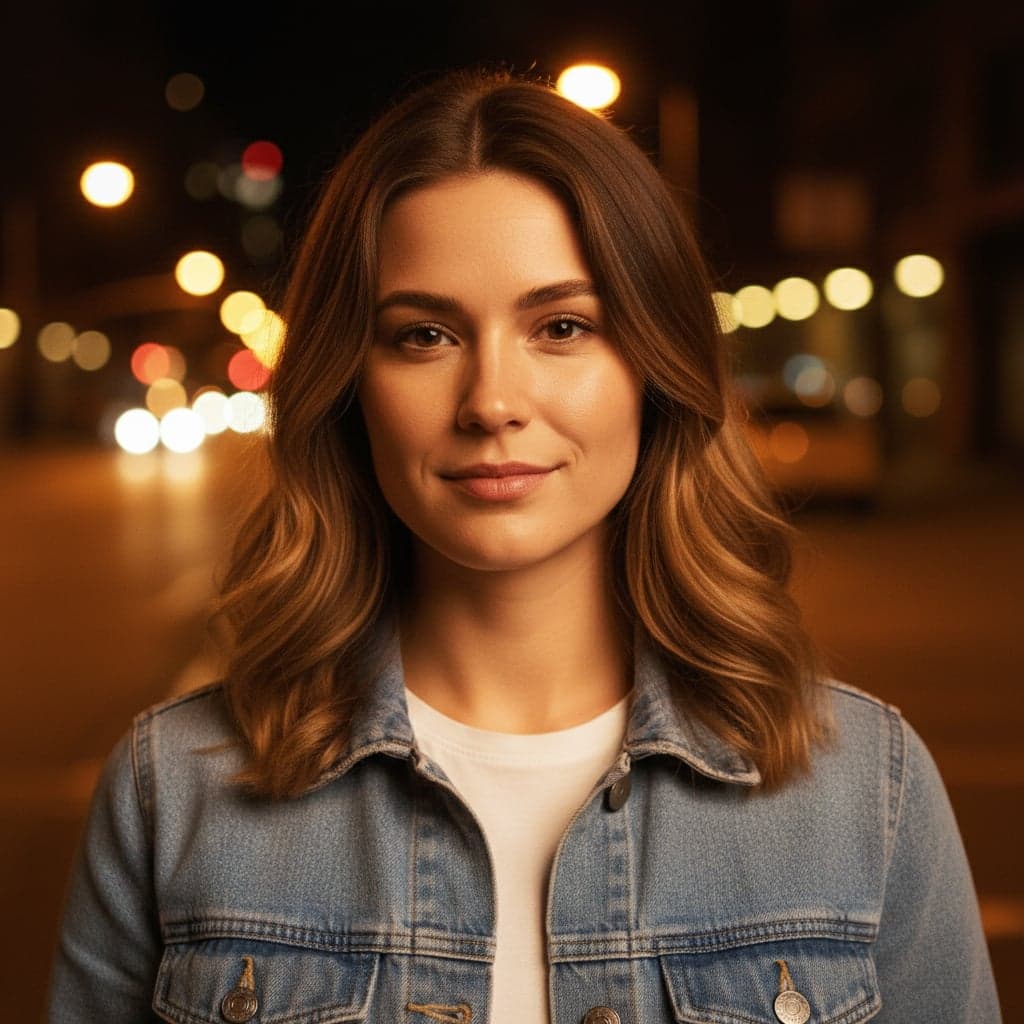 NYC urban nightlife Y2K portrait transformation - after