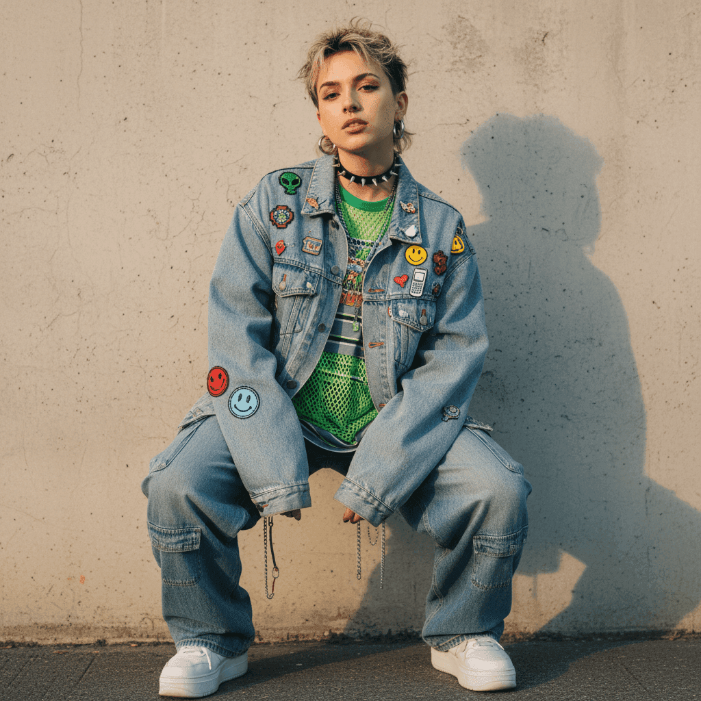 Authentic 2000s party photo aesthetic transformation - before