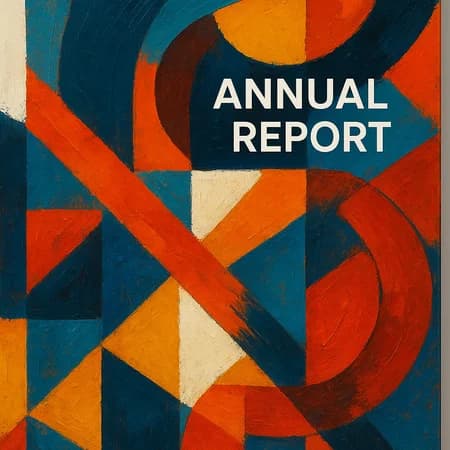 Demo image showing visually appealing annual reports created with AI