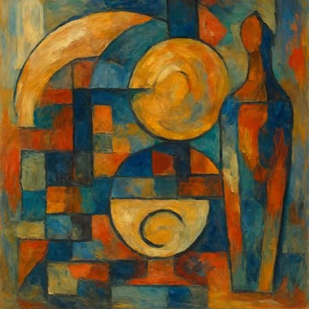 Demo image showing unique digital art portfolios created with AI