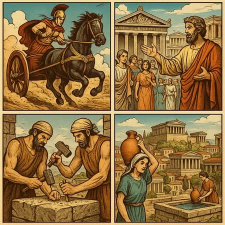 Demo image showing historical event illustrations created with AI