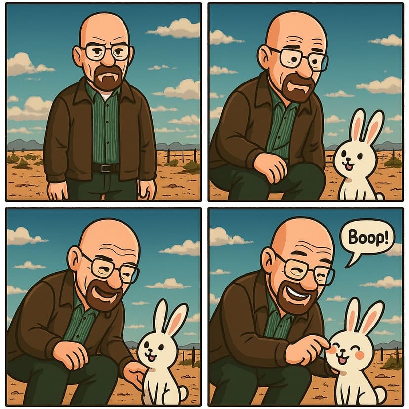 4 Panel Comic style image