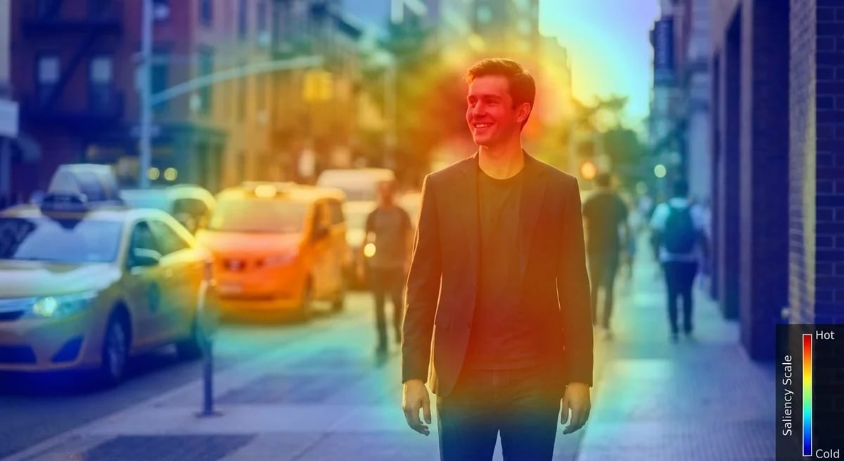 Attention heatmap showing visual focus areas