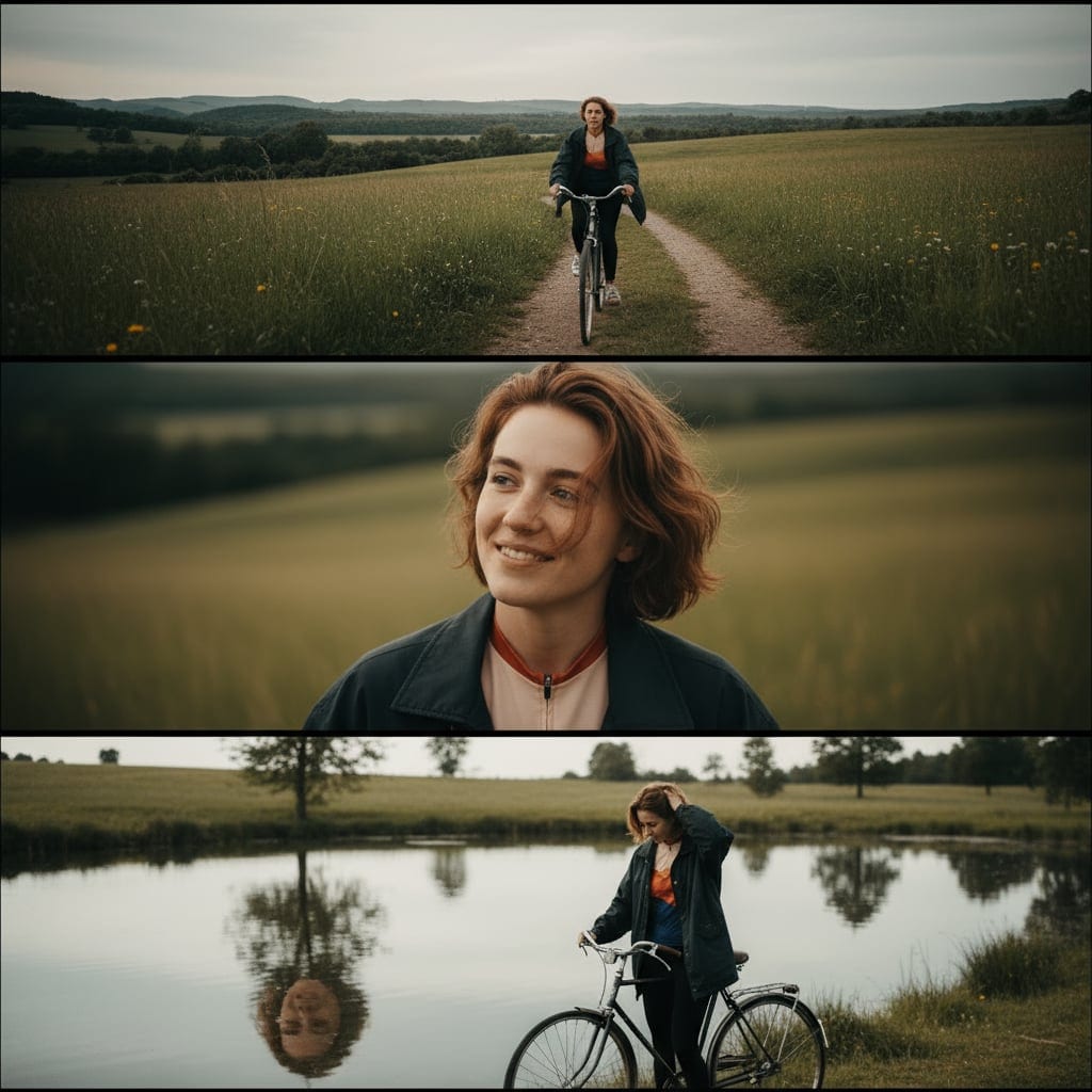 Cinematic 3-frame story - AI-generated emotional arc sequence