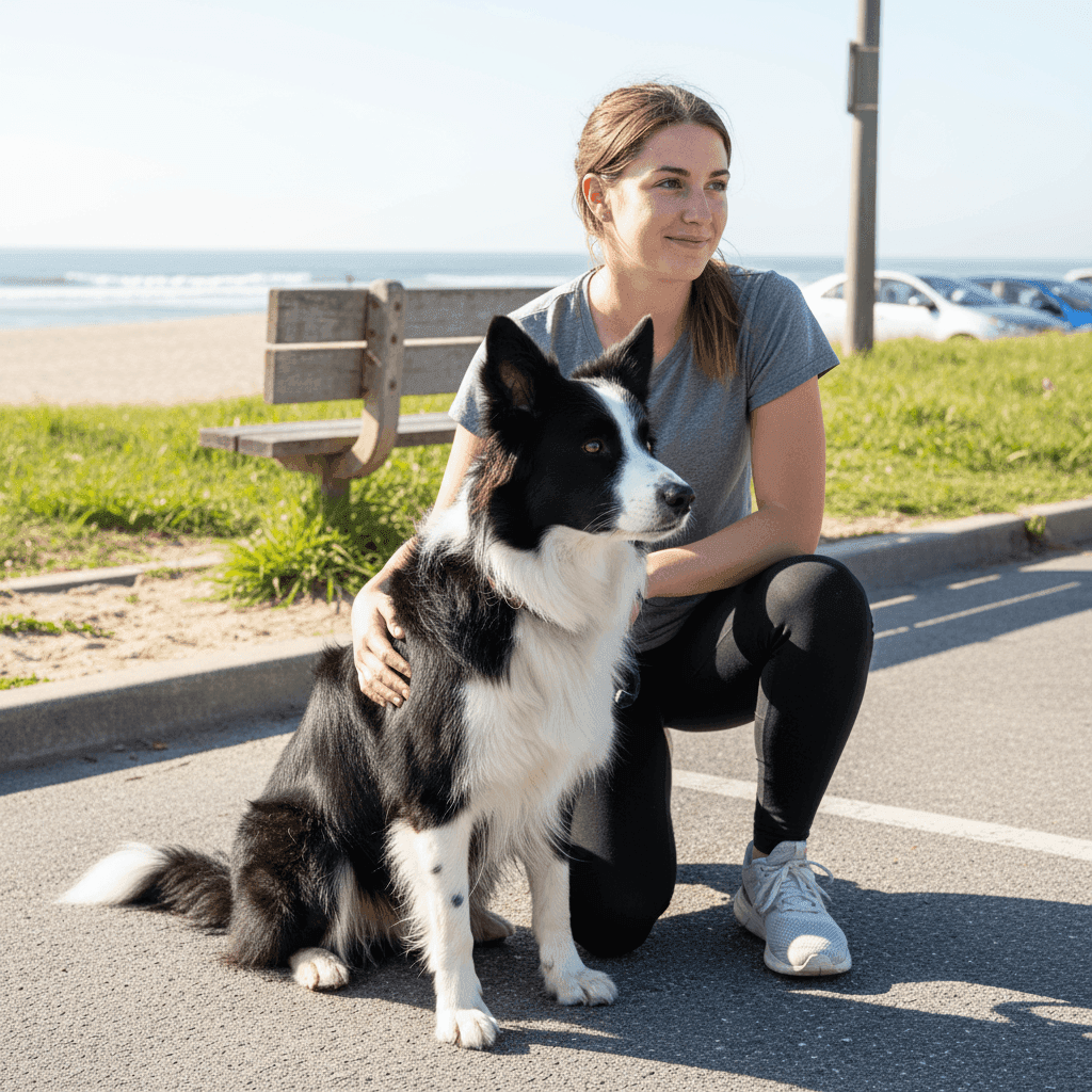 Original photo with Border Collie