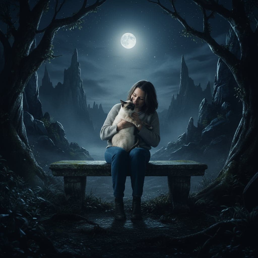 Siamese Cat in Moonlit Night - Cinematic transformation