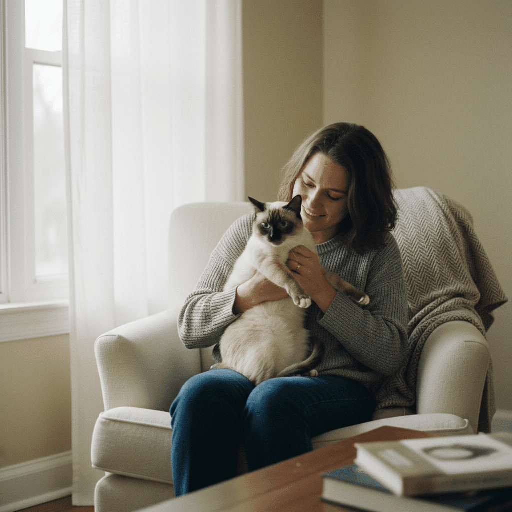 Original photo with Siamese Cat