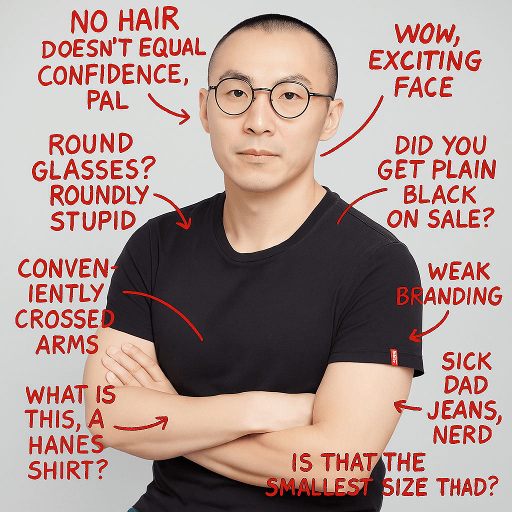 OOTD mockery style result with sarcastic fashion critique