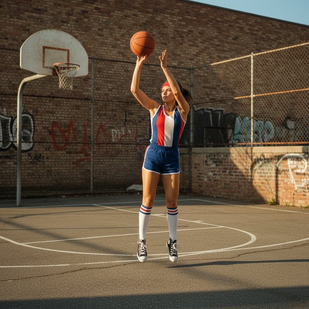 1970s sports photography transformation - 1970s sports photography generator vintage wear - period-accurate clothing and composition