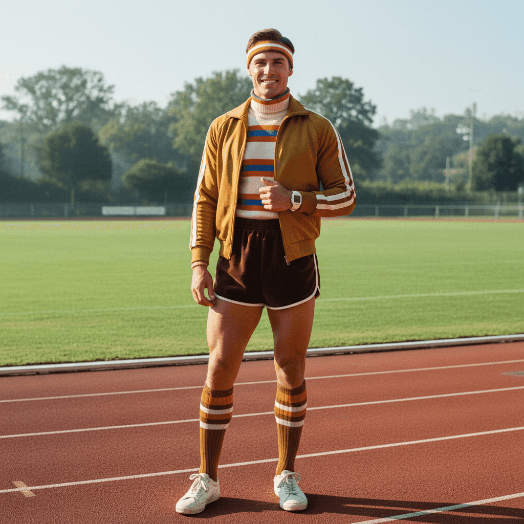 1970s sports photography generator urban setting - graffiti and chain-link fence