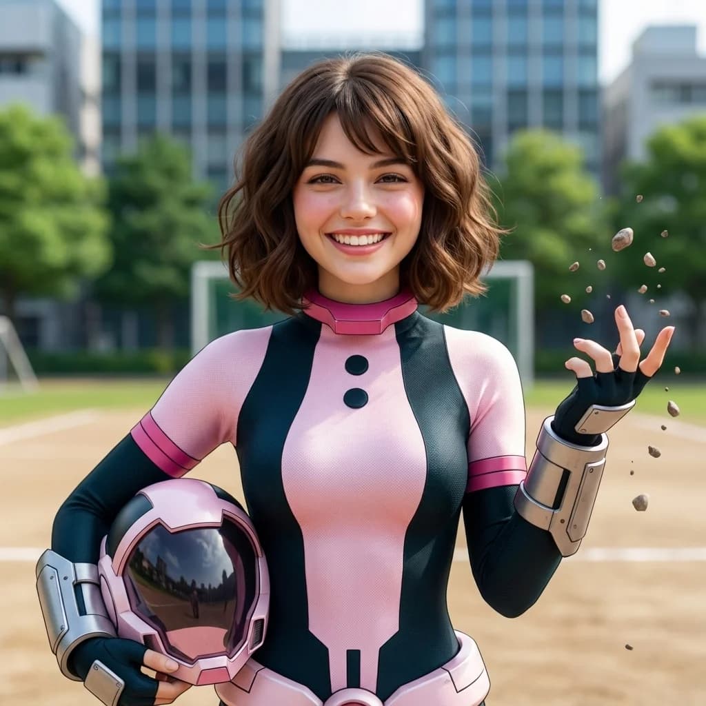 After - Uraraka cosplay transformation