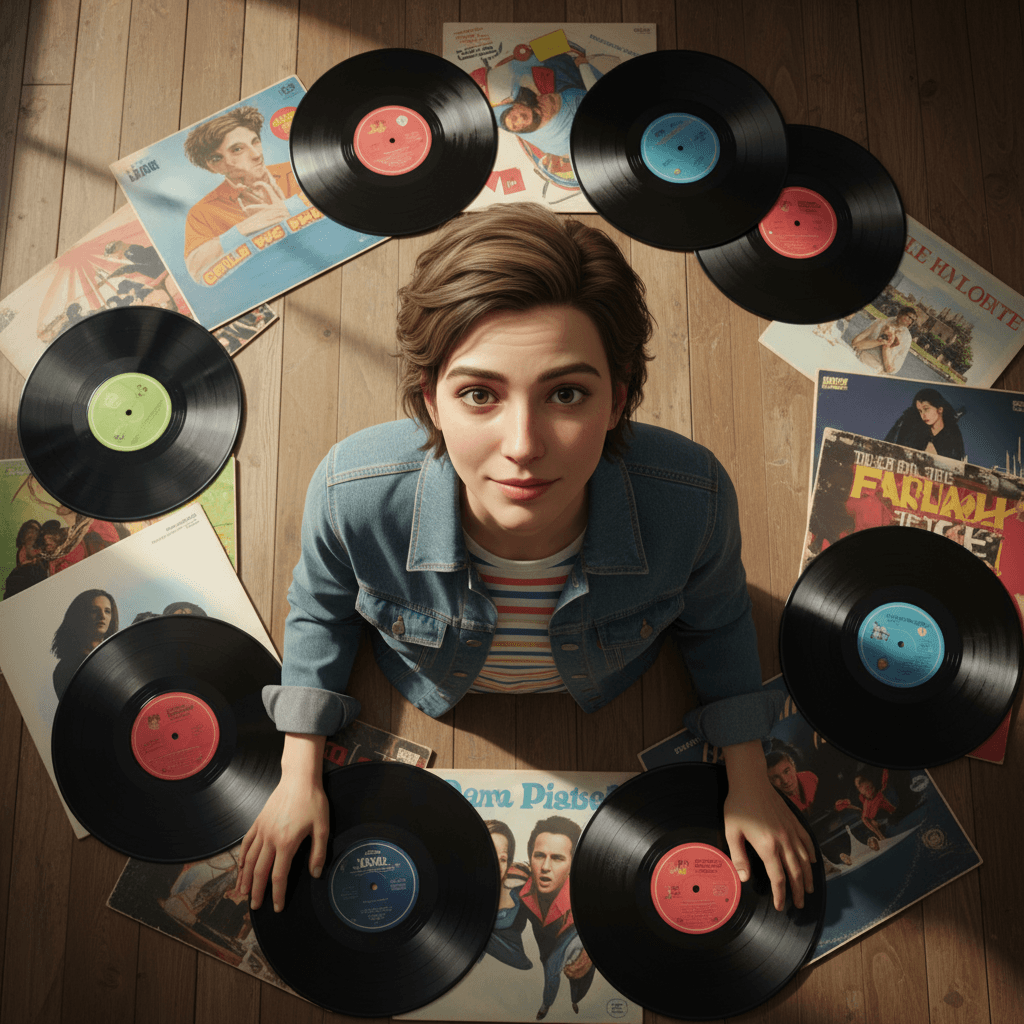 Surrounded by Vinyl Records - Circle Surround Effect