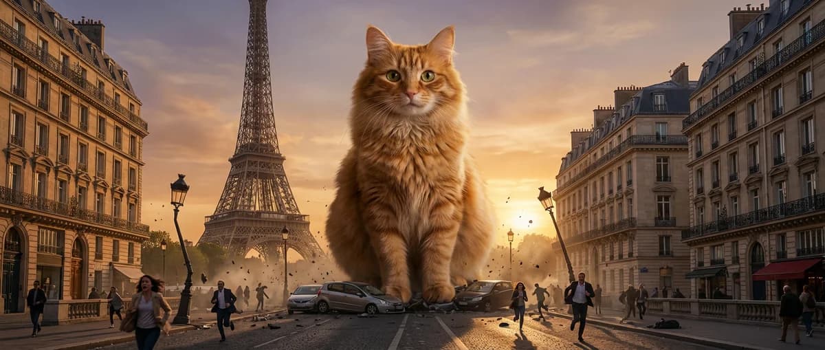Giant cat in Paris