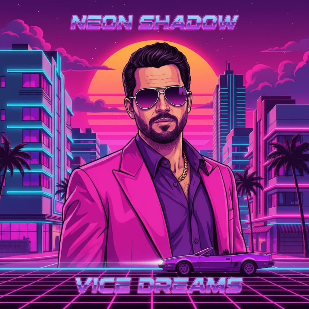 GTA filter use case - Synthwave/Retrowave Album Art