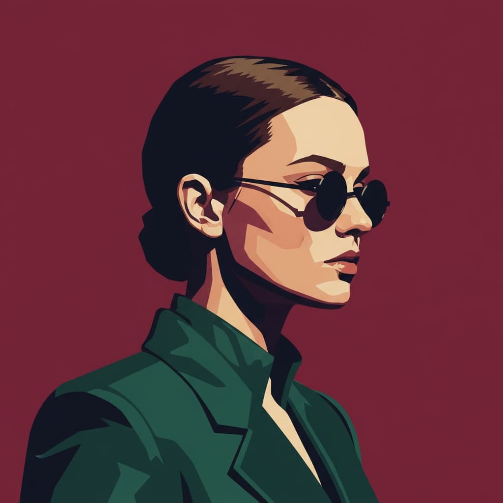 After: Editorial magazine cover portrait in vector pop art style