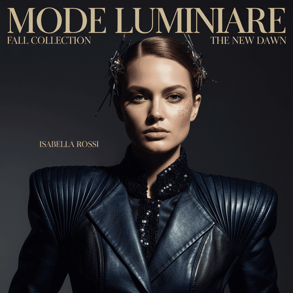 Before: Editorial magazine cover portrait in vector pop art style