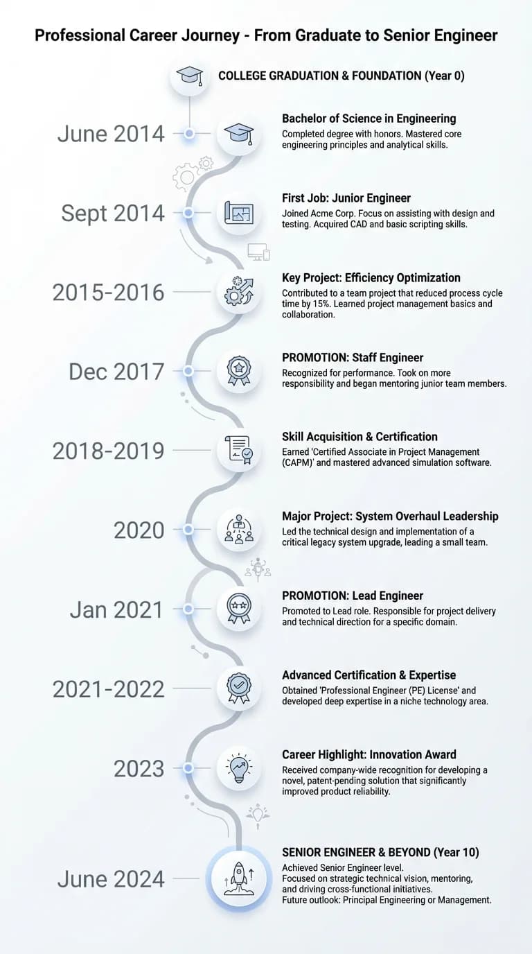 Career Journey timeline infographic example