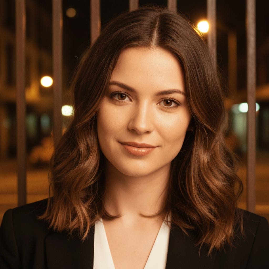 Transformed into Y2K night flash portrait with 4200K flash and urban backdrop