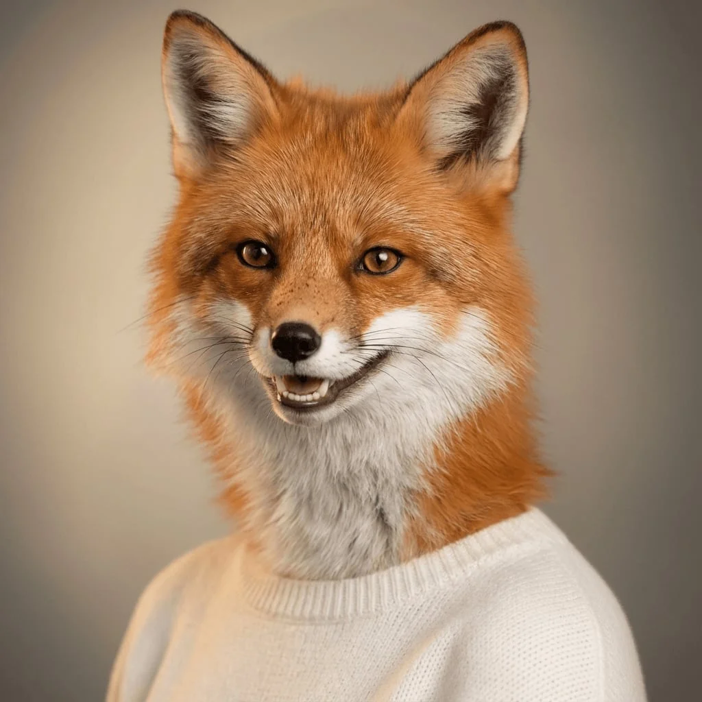 Fox fursona Realistic style after